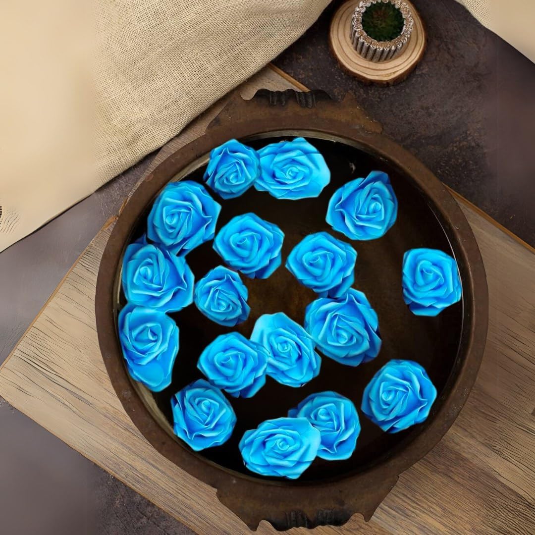 Big Rose Foam Flowers - 12 Pack for Decorations -12 Big Rose Foam Flowers - 12 Pack for Decorations -12