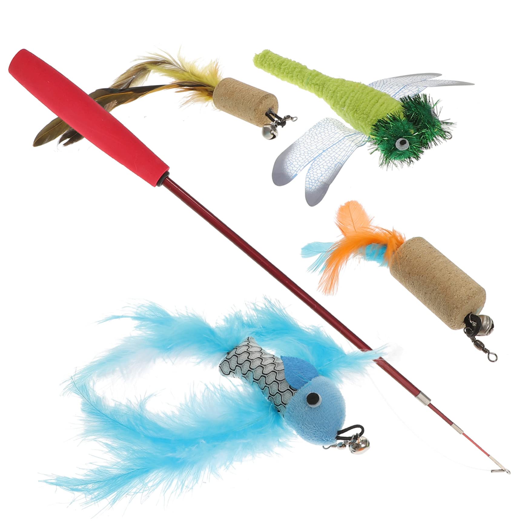 minkissy 3sets Giocattoli Per Cannette Teaser Retrattili Per Indoor e Stimolazione Del Per Gattini e Adulti
