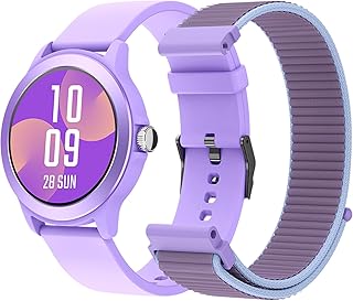 SPC Smartee Duo Vivo Smartwatch Purple with Interchangeable Strap, 32 cm High Definition Round Dial, Bluetooth Calls, 8 Da…
