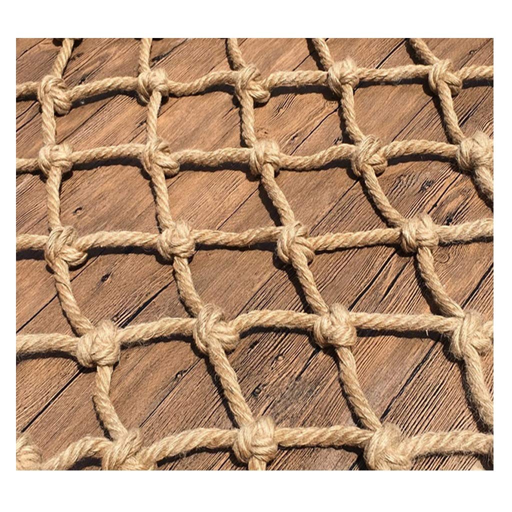GTHTUHFD Hemp Net Climbing Net Garden Netting Rope Hemp Rope Net Hanging Net Photo Wall Decoration Mesh Nets Ceiling Net Climbing Net Stairs Protection Hemp Rope Net Rope Thi,Yellow-2x8m