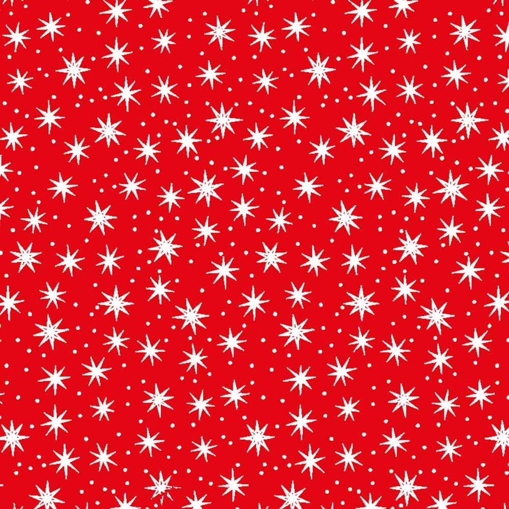 FSC große Rolle Geschenkpapier rot Sterne weiß 70 cm x 200 m | 80/m² Weihnachtspapier Secare | HUTNER