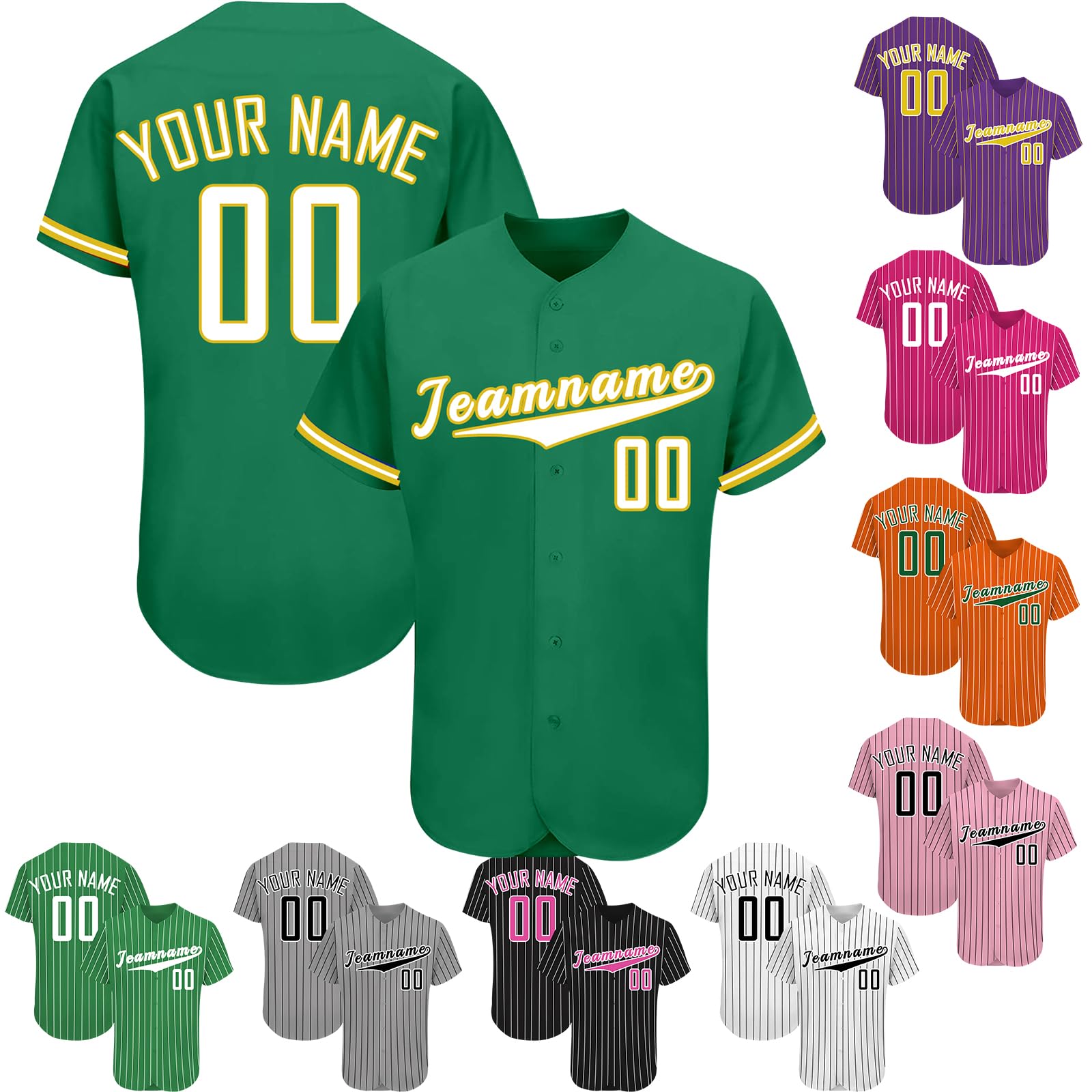 Custom Baseball Jersey Men Button Down Personalized Tee Shirt Sports Fans Print Name Numbers for Women/Kids