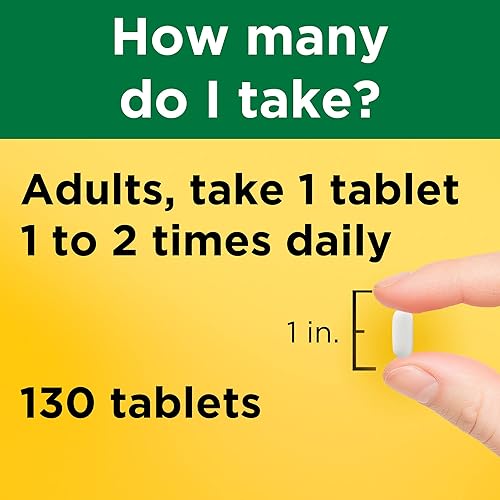 Miniatura 6 de Nature Made Calcio 500 mg con vitamina D tabletas 130 unidades paquete de 3