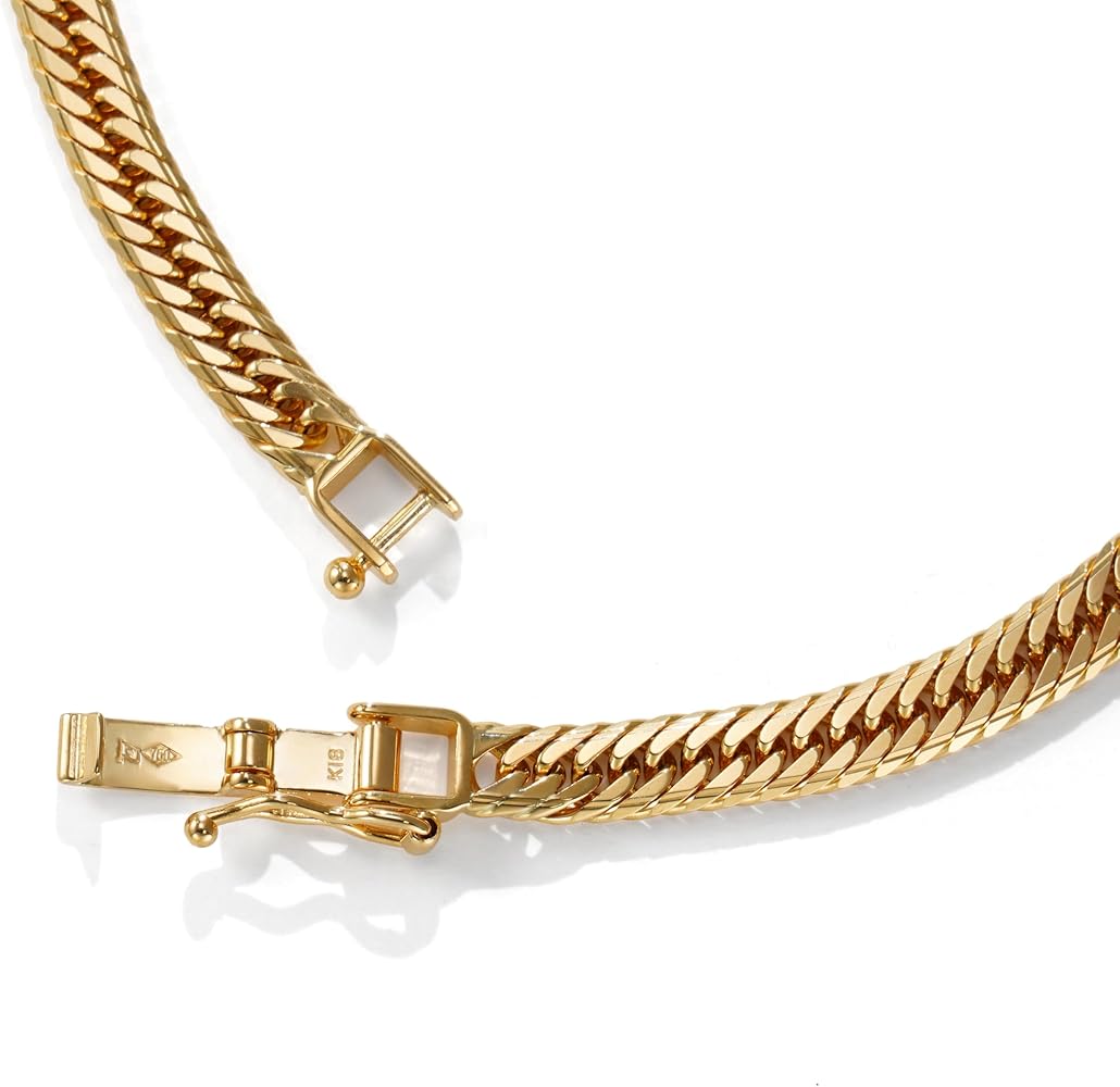 Amazon | [スペランツァ] K18 18金 喜平 ネックレス 14面トリプル M