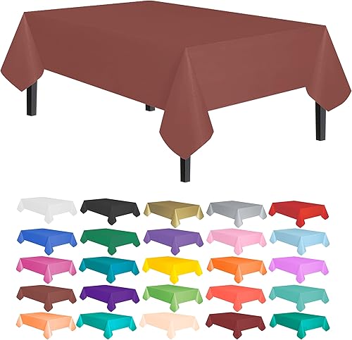 Miniatura 28 de allgala Manteles redondos desechables de plástico de alta calidad, paquete de 12, 84 pulgadas (7 pies), impermeables, resistentes a las manchas,
