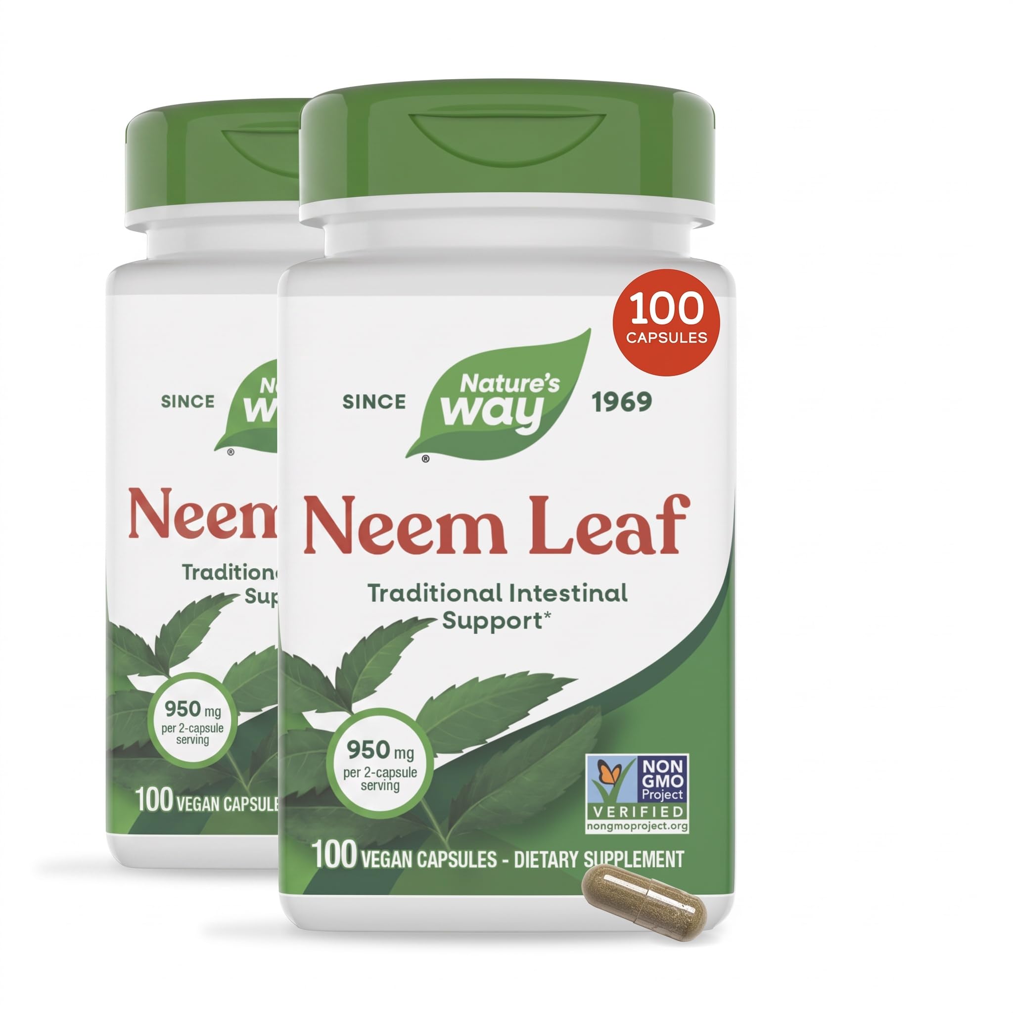 Nature's Way Neem Leaf, Traditional Intestinal Support*, 100 ct — Amazon image 10