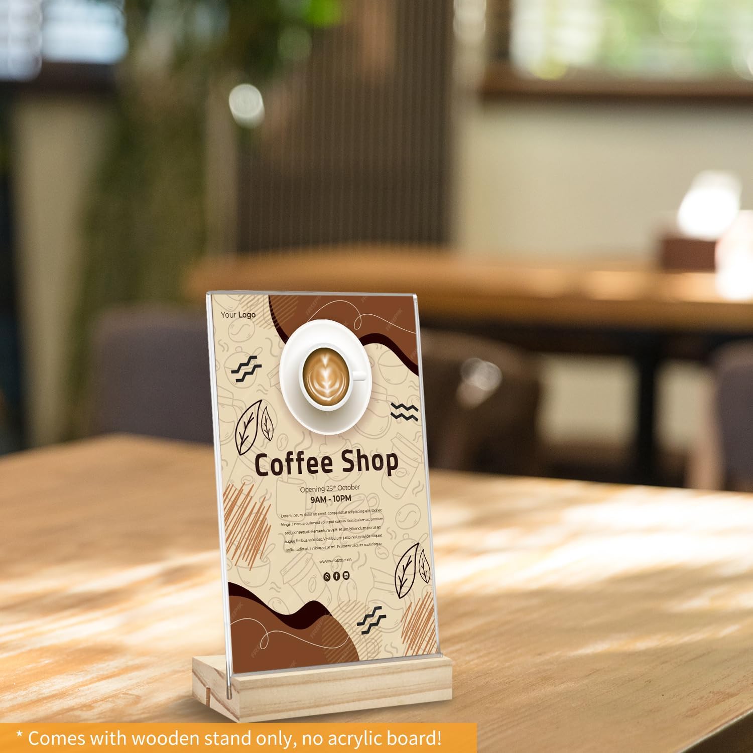 10 PCS Wood Place Card Holders, L/T Shape Wood Acrylic Sign Holder, Suitable for Vertical or Slant Back Display in Weddings, Restaurants, Offices - Image 4