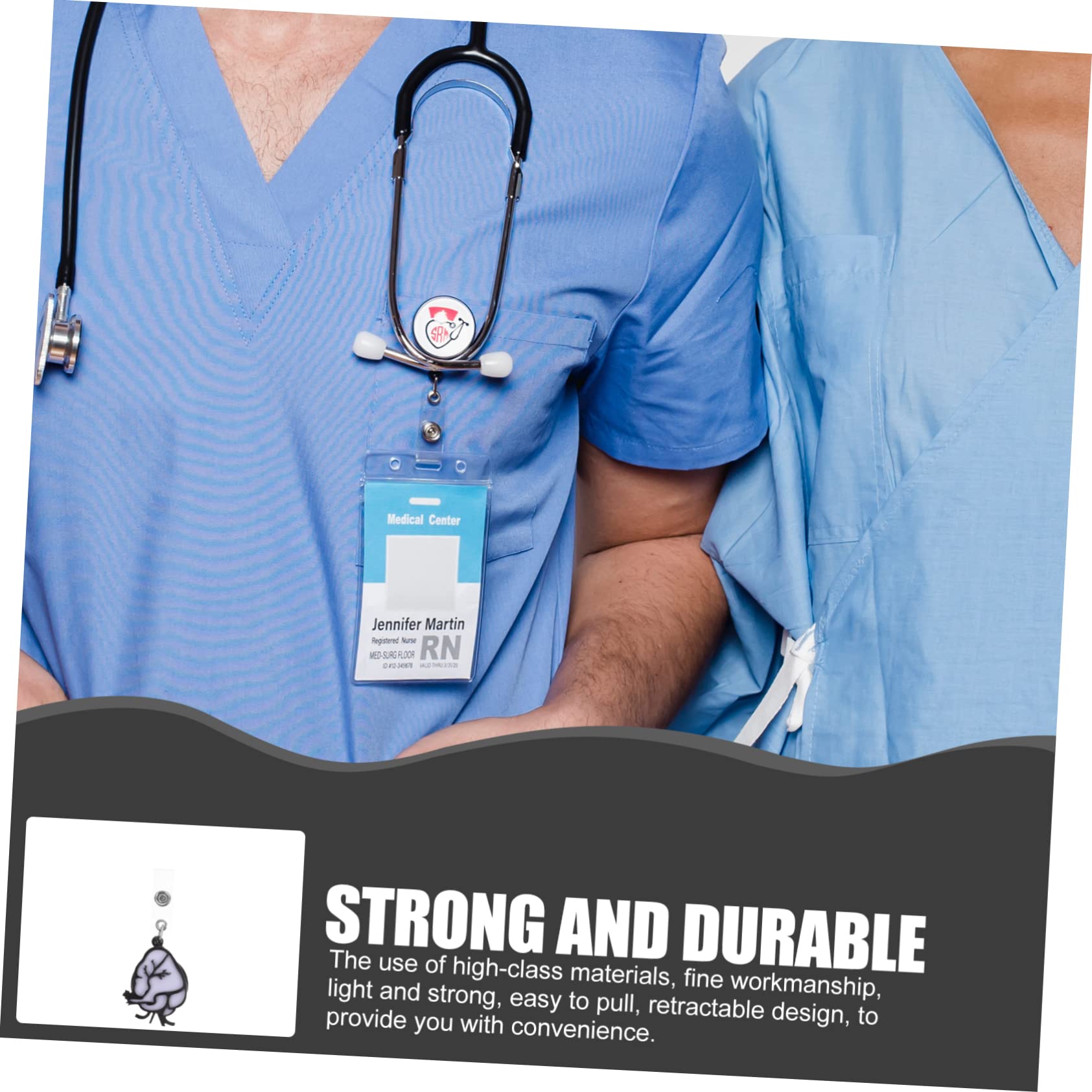 VILLCASE 4 Set Di Porta Badge Retrattili Per Infermieri Fibbie Decorative Per Badge Porta Biglietti Da Visita Pratici Leggeri E Compatti Per Ospedali E Uffici 2 Pezzi*4