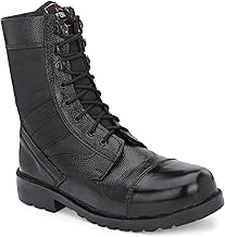 STONIX™ Men's Tactical Combat Army Boots **Full Leather Boots for Men (Black) **Sturdy Boots for Men Combat Boots