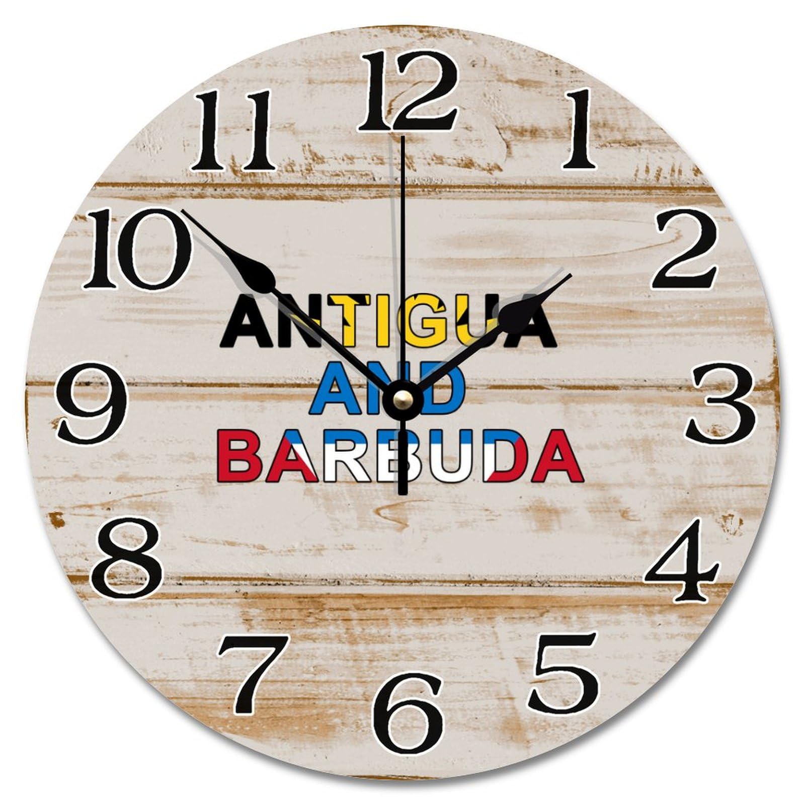 Horloge murale Antigua-et-Barbuda décoration vintage de qualité