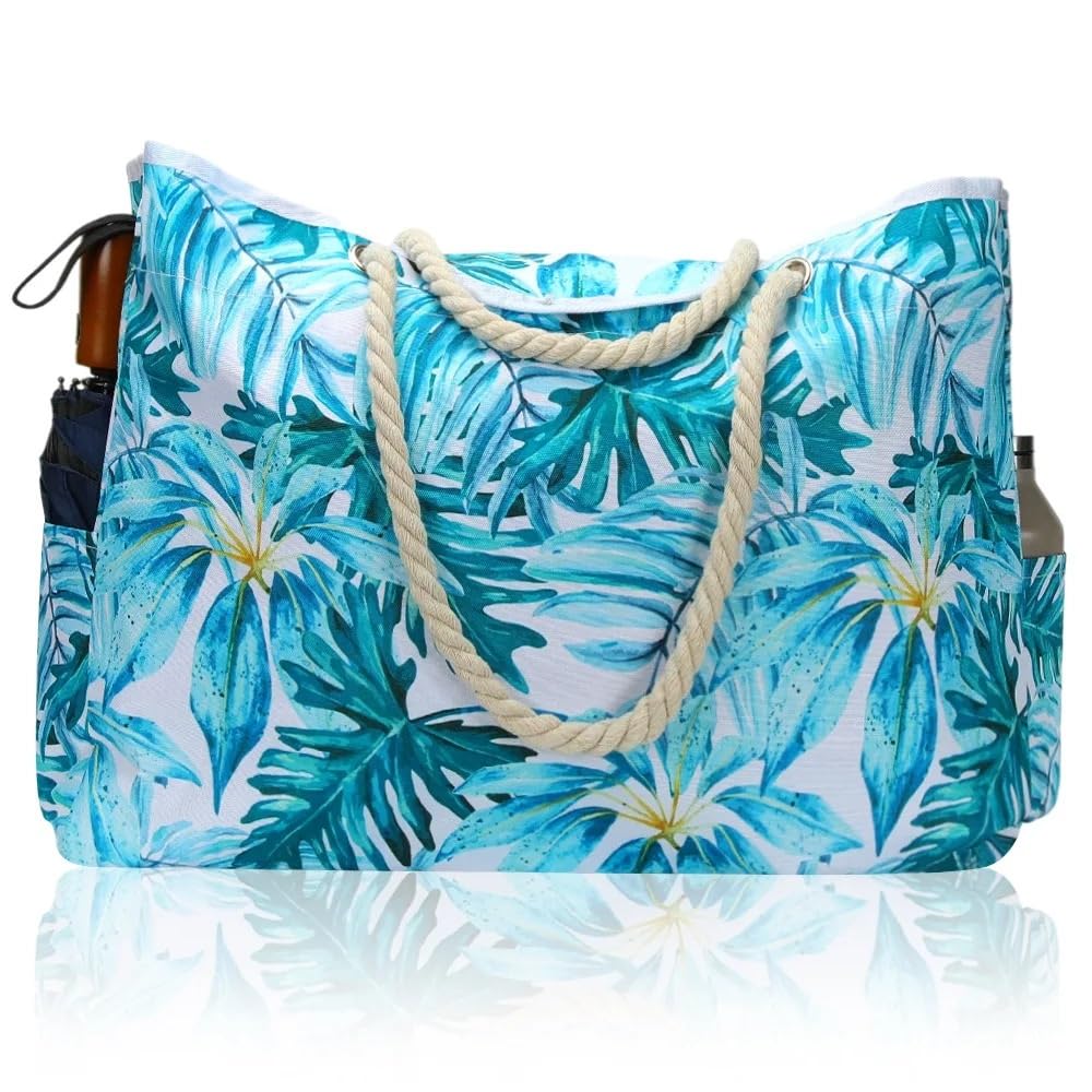Bolsas de Playa Grandes,Bolso Playa Mujer Bolso de hombro verano for mujer, bolso playa gran capacidad, impermeable fitness, piscina, viaje y vacaciones