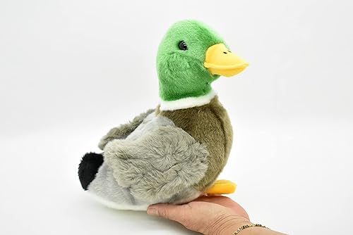Miniatura 7 de Pato Mallard, macho, Drake, pájaro, realista, realista, realista, relleno, pájaro, suave, juguete, educativo, animal, regalo, muy bonito animal de