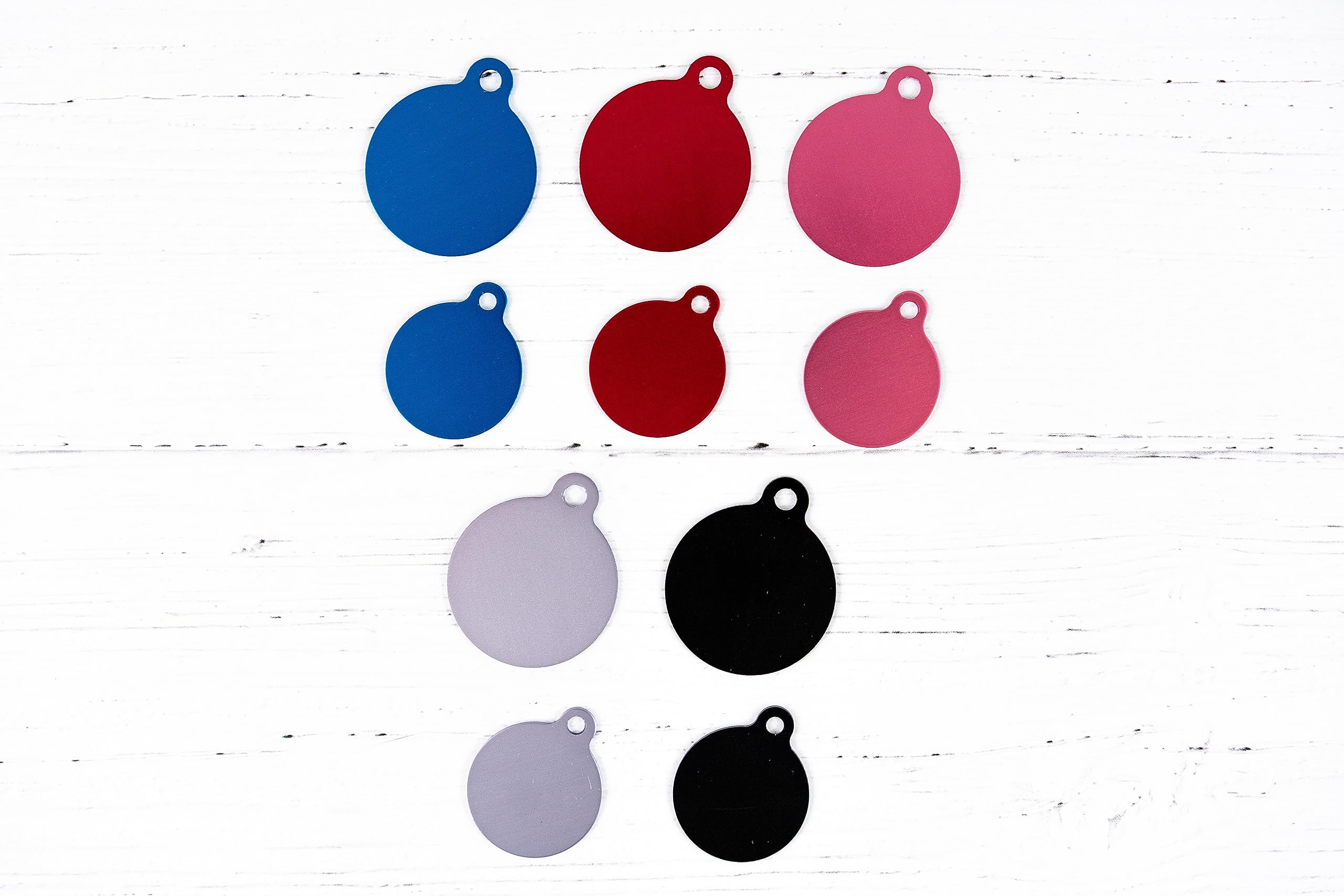 Metal Cat Dog Tag, Custom Pet ID Tag, Round Shape, Front/Back Engraving, 2 Sizes, 5 Colors, Personalized Name Phone Number Address ID Tag