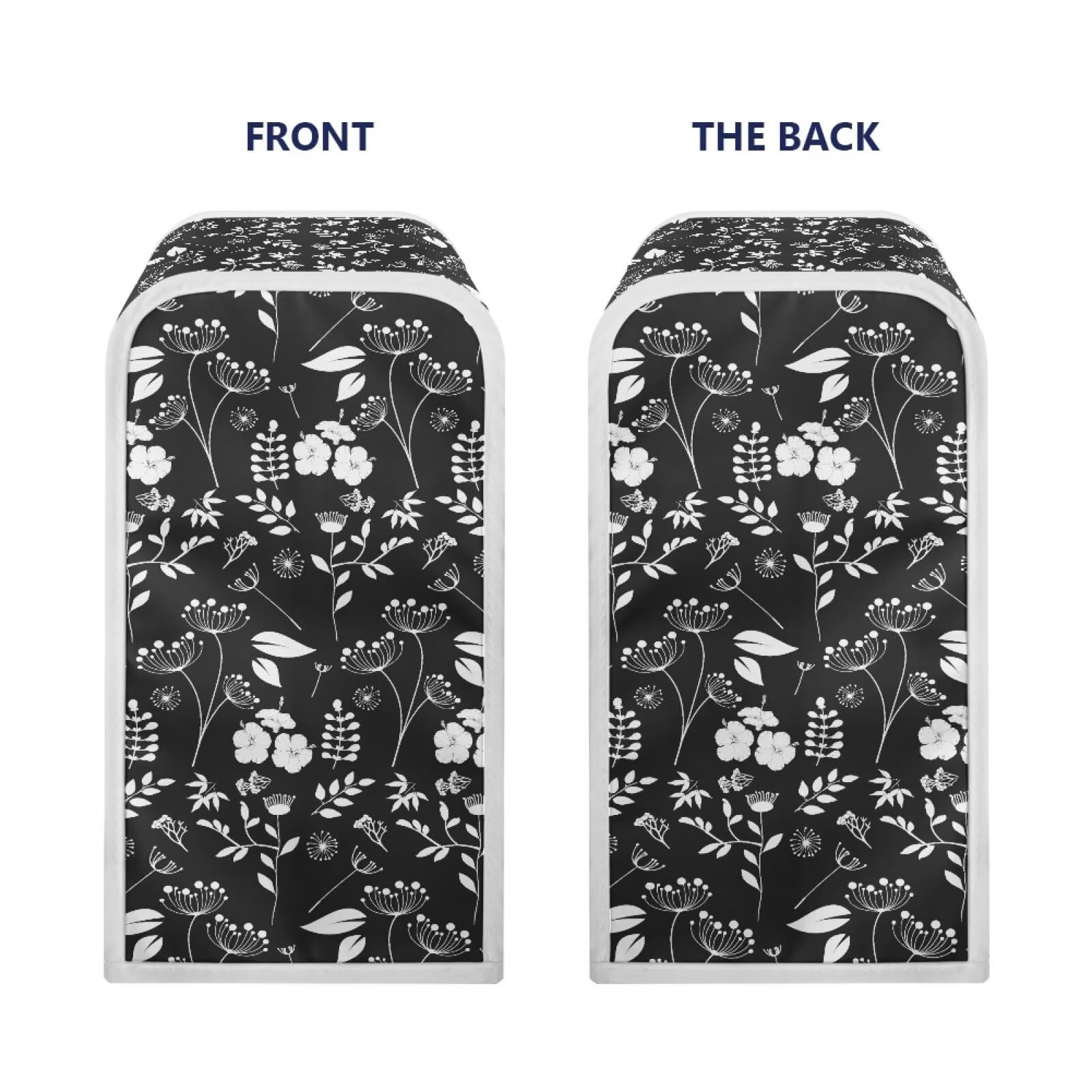 Suhoaziia Electric Can Opener Dust Cover Black White Floral Can Opener Dust Cover for Women Dust Covers for Kitchen Appliances Cover Home Decor Insulated