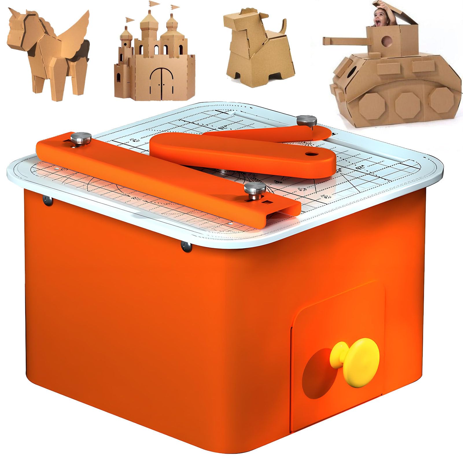 Cortador de Cartón Eléctrico para Niños, Juguete Seguro para Cortar Cartón, Capacidad de Corte de 0 a 4 mm, para Niños y Niñas a Partir de 5 Años, Ideal para Montaje y Construcción