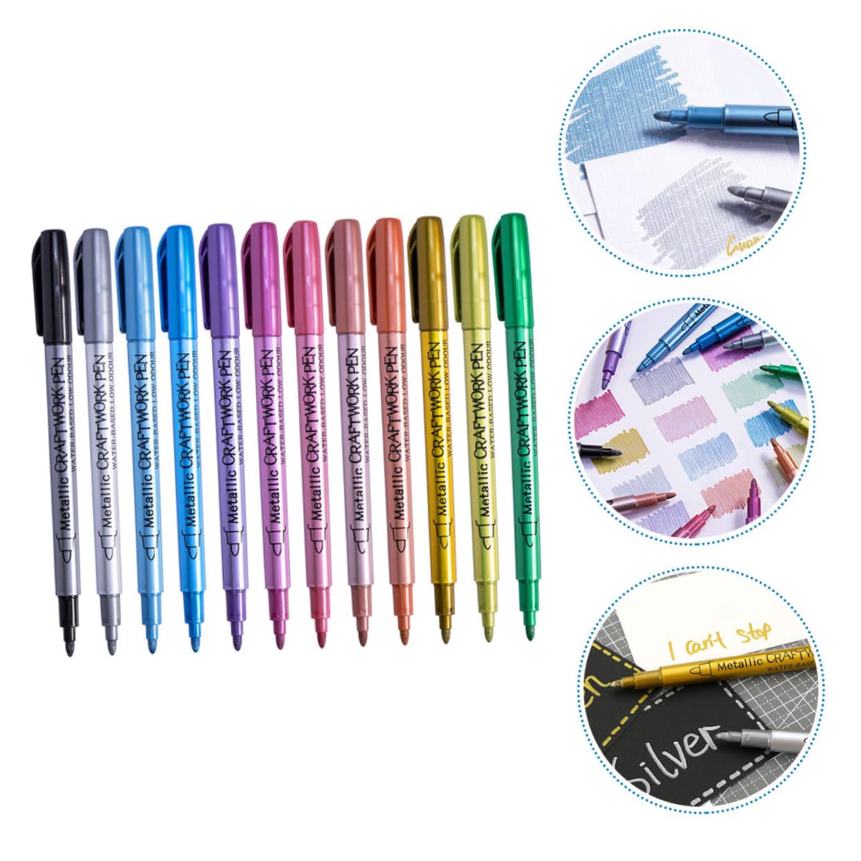 3 Set Di Pennarelli Per Pittura Set Di 12 Pennarelli Colorati Con Punta in Metallo Pennarelli Con Sigillo Di Cera Per Progetti Artistici Di Verniciatura Di Pneumatici 12 Pezzi * 3