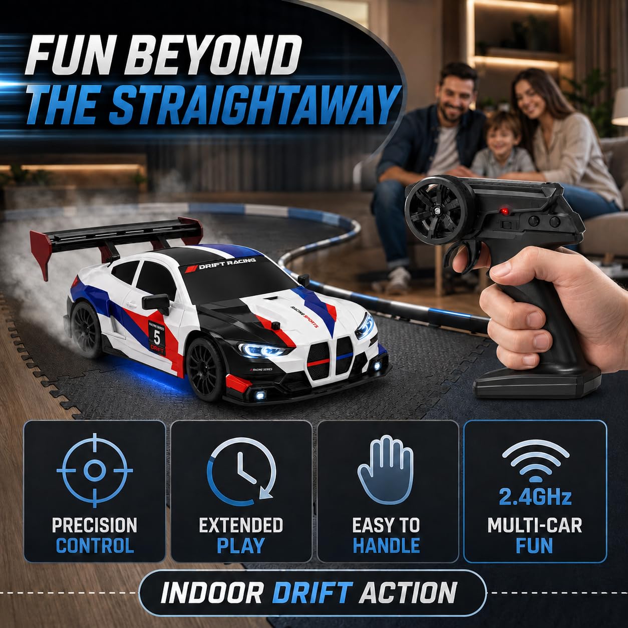 FLYTEK RC Drift Car - 1:24 Scale 4WD -9 FLYTEK RC Drift Car - 1:24 Scale 4WD -9