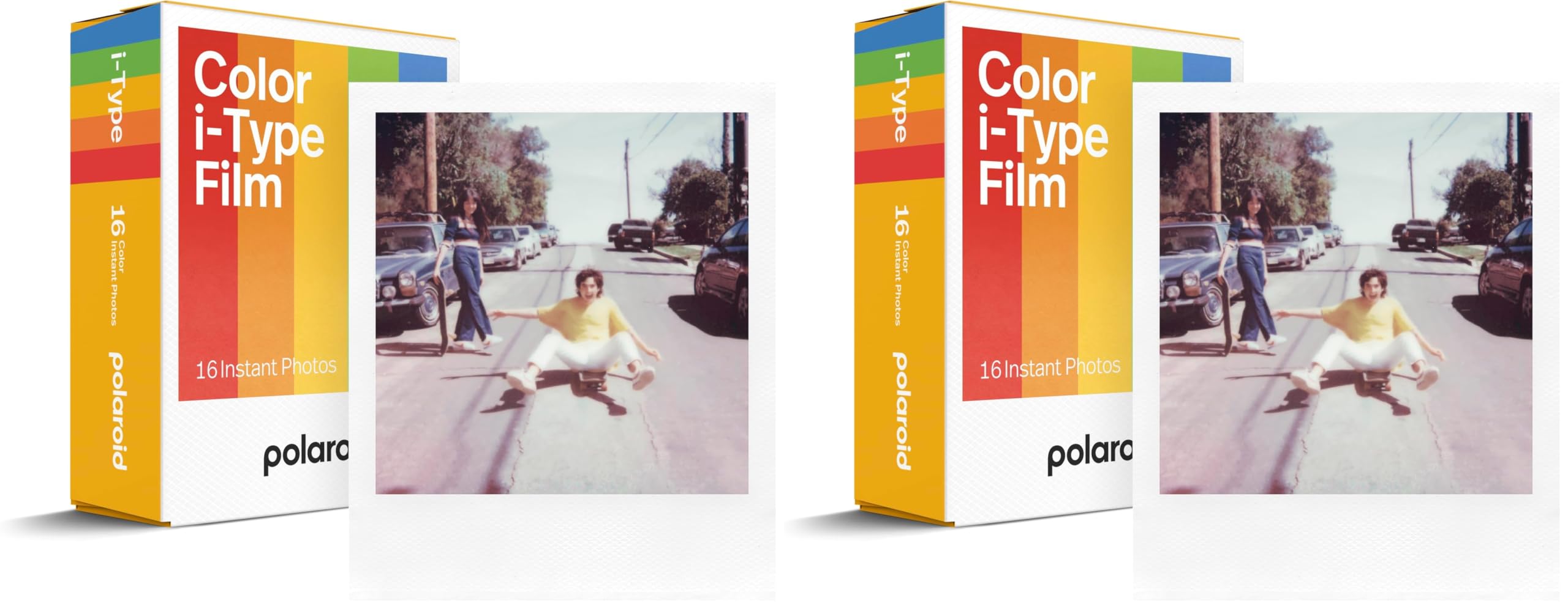 Polaroid Color Film for I-Type Double Pack, 16 Color Instant Photos (6009) (Pack of 2)