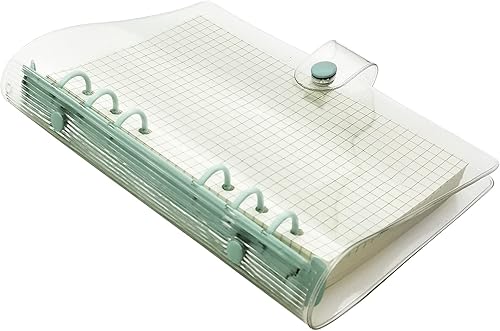 Miniatura 2 de Organizador personal A6 A5 de 6 agujeros de PVC colorido con cierre de botón a presión, carpeta de archivos para cuaderno de hojas sueltas