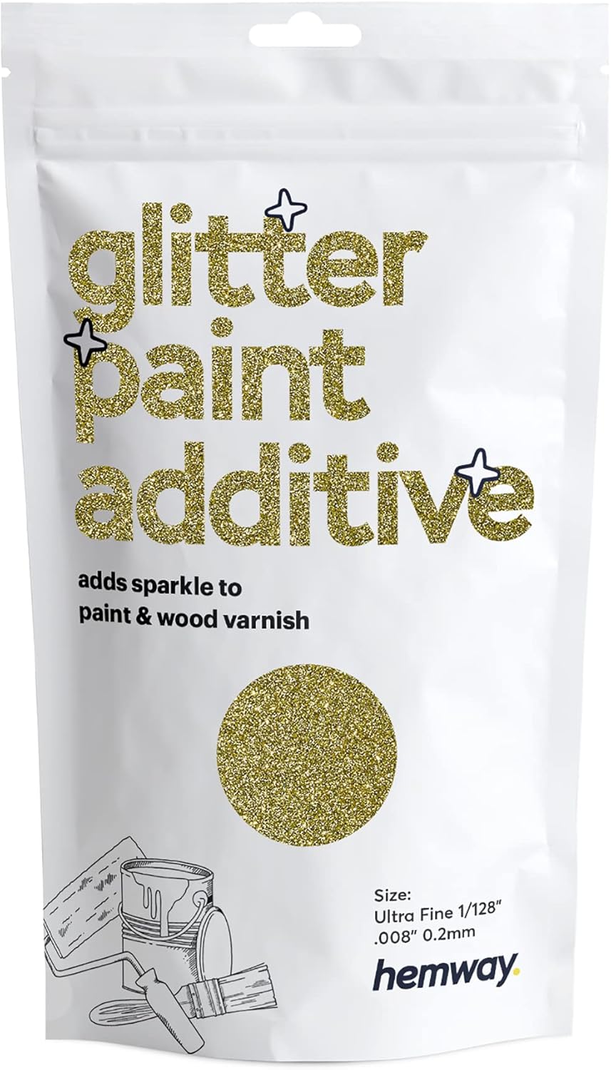 Hemway Glitter Paint Additive 100g / 3.5oz Crystals for Acrylic Emulsion Paint - Interior Wall, Furniture, Ceiling, Wood, Varnish, Matte - Microfine (1/256" 0.004" 0.1mm) - Turquoise Blue Holographic : Tools & Home Improvement
