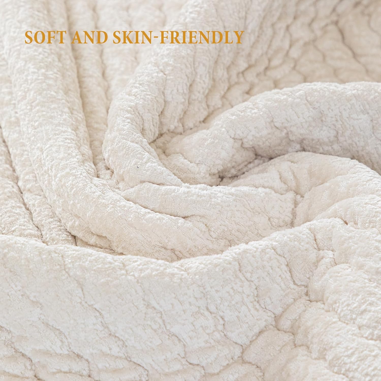 Couch Covers for Dogs, Washable Non Slip Couch Cushion Covers, Fuzzy Sofa Protector, Friendly Dog Couch Cover Mat for Pet and Kids (Off-White, 70x70cm/27.6"x27.6")