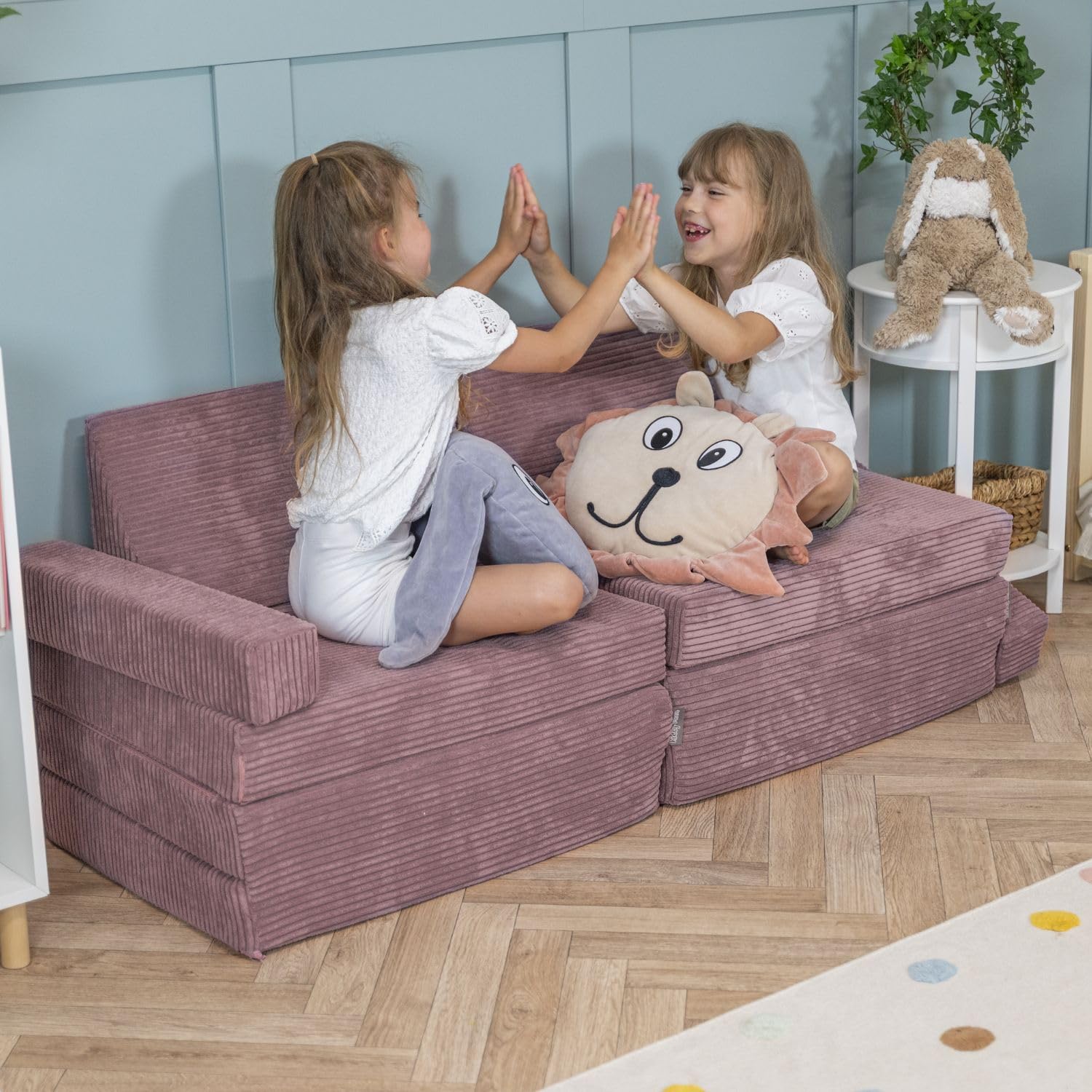 KiddyMoon Kindersessel Aufklappen Aus Schaumstoff Sessel Für Kinder Kinderstuhl Für Kinderzimmer Stuhl Faltmatratze Matratzen Relaxsessel Kuschelsessel, Violett