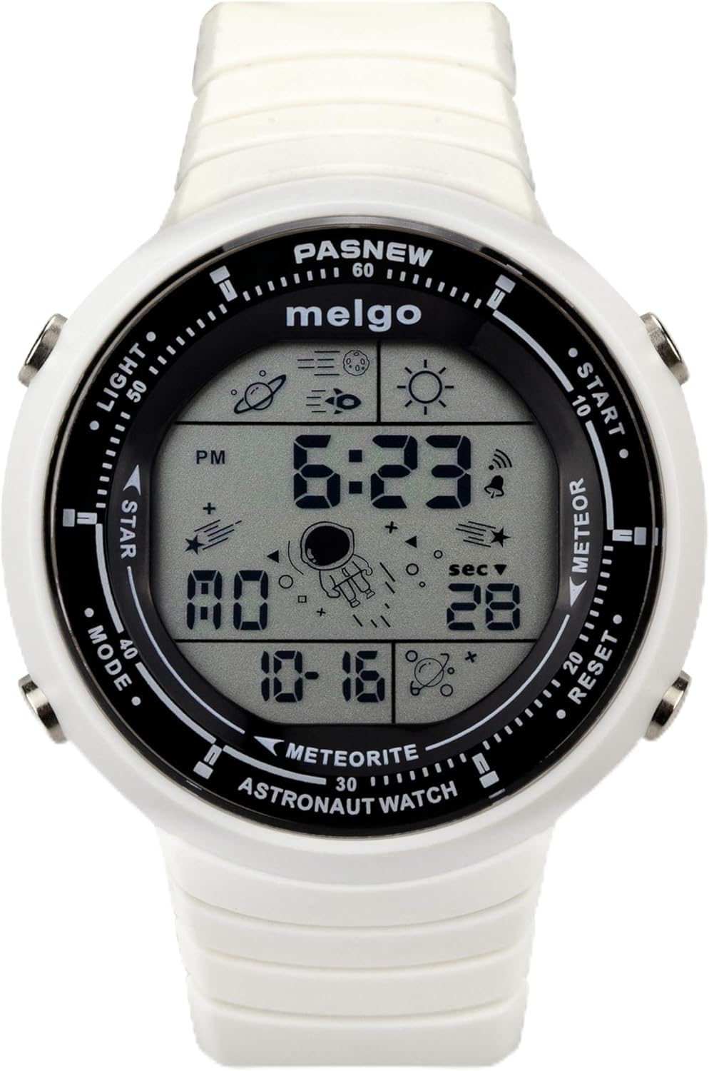 Melgo Kids Digital Sports Watch, Space Explorer Theme, 50M Water Resistant, with Backlight and Alarm