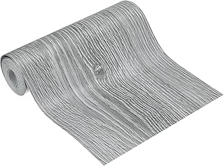 MECCANIXITY Wood Grain Repair Tape, 6 Inch x 16 Feet Self Adhesive Wood Grain Tape Multi-Purpose Wallpaper Border Trim for Furniture Floors Windows Doors Tables Home, Gray