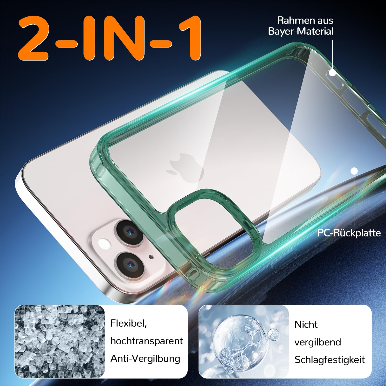 Clear Case for iPhone 15, Ultra Thin, Shockproof TPU Cover, Anti-Yellowing, Crystal Clear, Phone Case for Apple iPhone 15 - Clear — view 386