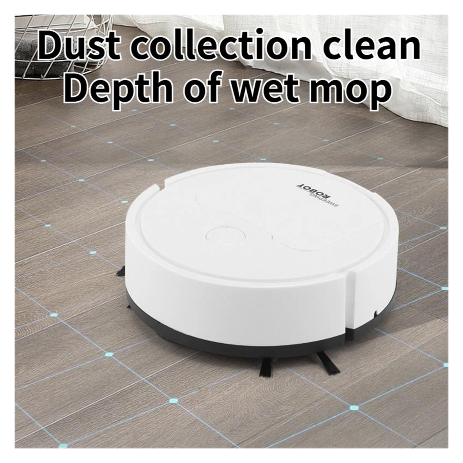 Intelligent sweeping robot suction mop 3-in-1 lazy home automatic vacuum cleaner gift Mini sweeper(Black)