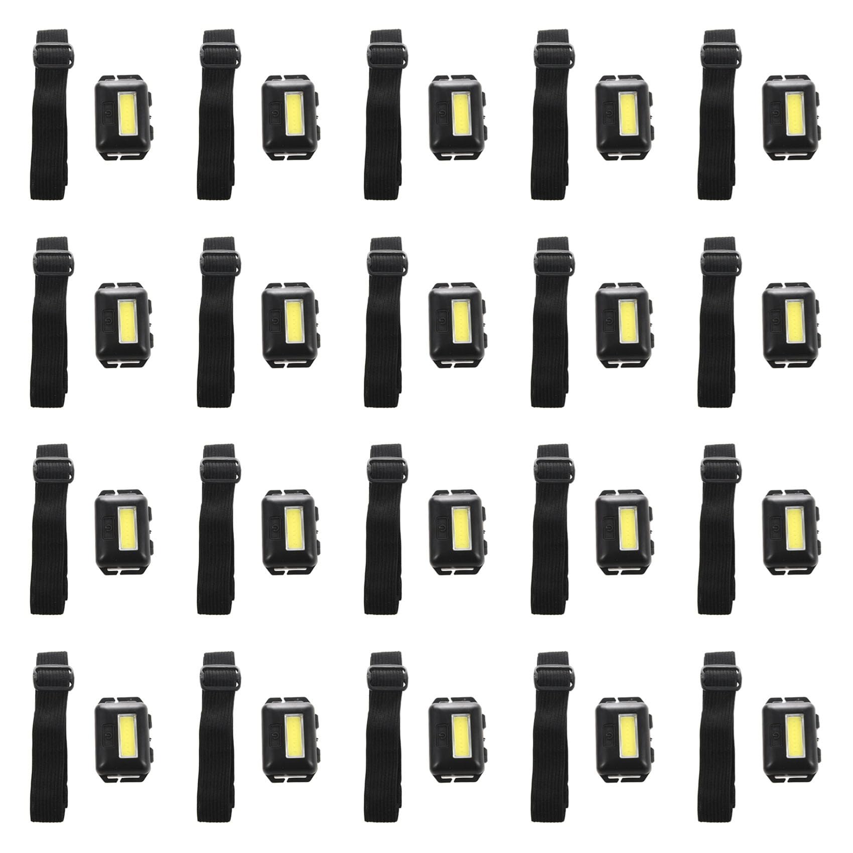 Hndhbfgrt 20X Cob Led Mini Head Light Lamp Headlight 3 Modes Rainproof Flashlight Head for Camping Fishing Black