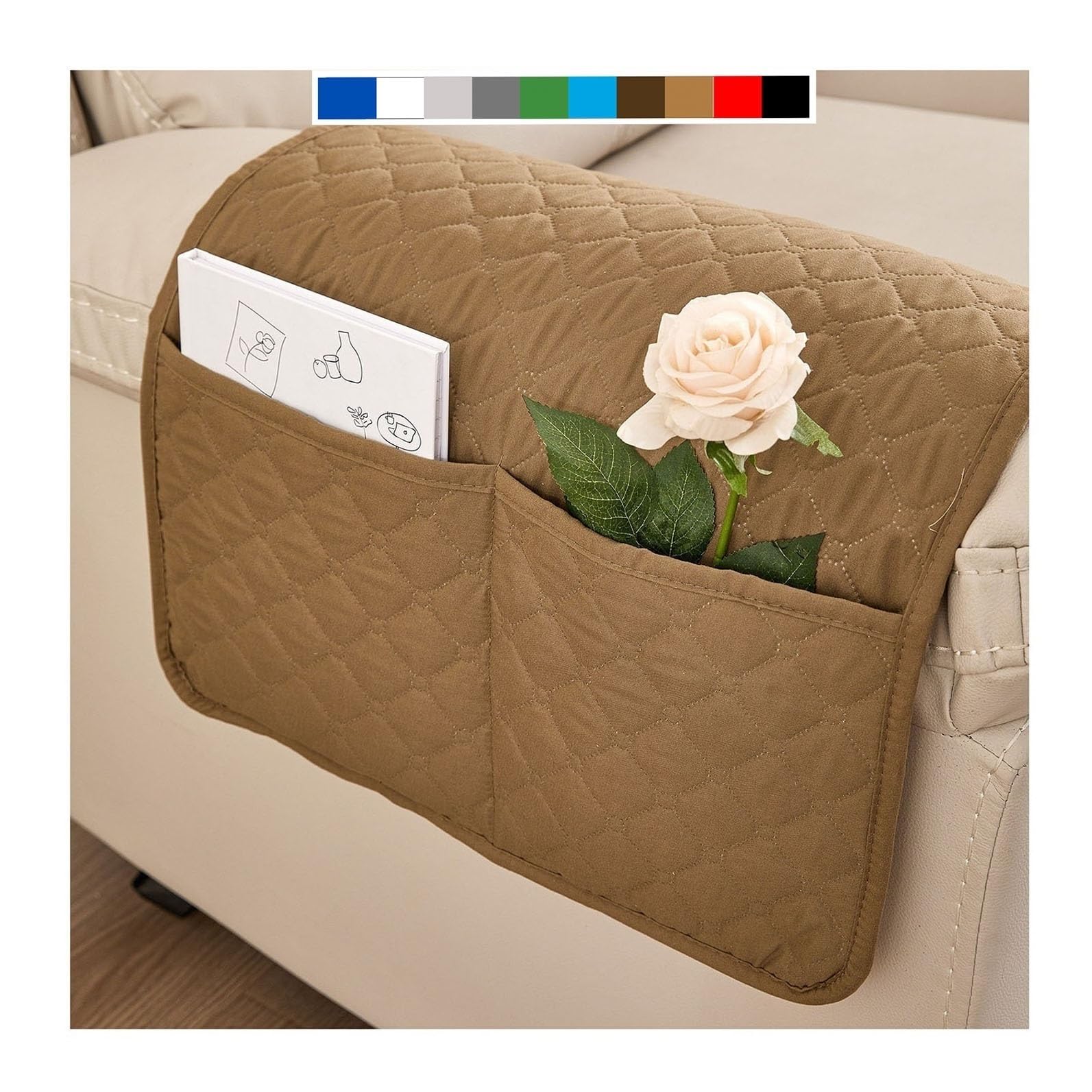 Iliemao Camel Sofa Armrest Cover Headrest Cover Recliner Chair Arm Cover Sofa Headrest Slipcovers Nonslip Waterproof Armchair Cover For Recliner Leather Sofa Couch Protector Modern ( Color : Size : With Poc