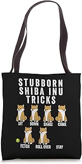 Stubborn Shiba Inu Tricks Dog Tote Bag