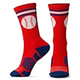 Baseball Performance Crew Socks - Boston Socks - Youth & Adult - Baseball Mid-Calf Socks