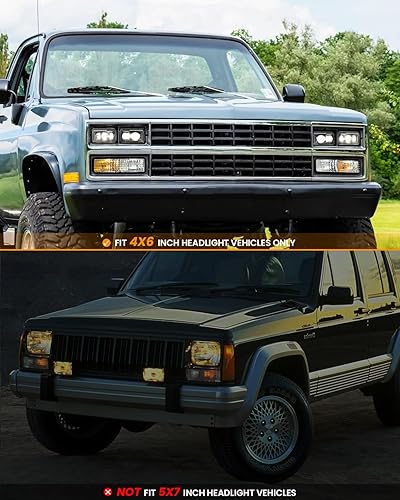 Miniatura 4 de BICYACO 4 PCS faros delanteros LED DOT rectangulares de 4x6 pulgadas de repuesto H4651 H4652 H4656 H4666 H6545 compatibles con Peterbilt Kenworth