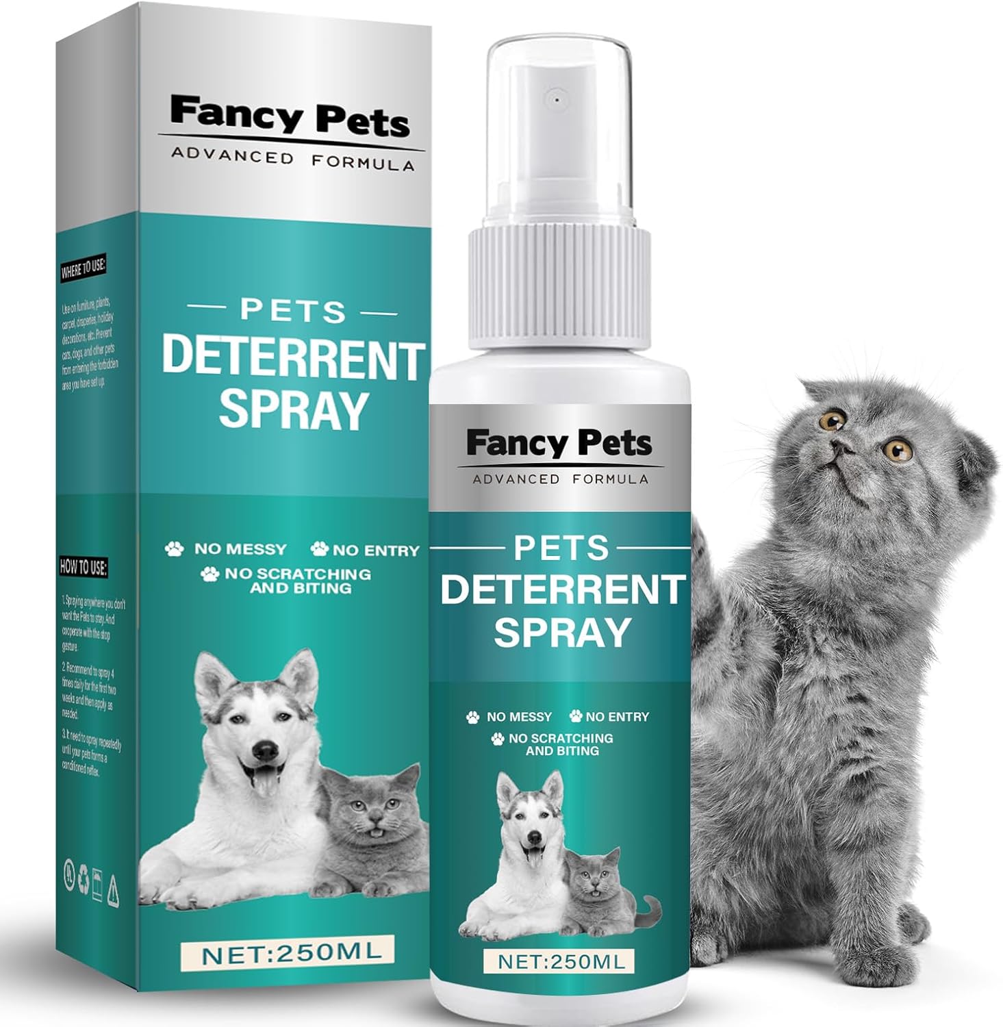 Fancy Pets Cat Deterrent Spray, 250ML Cat Repellent Spray