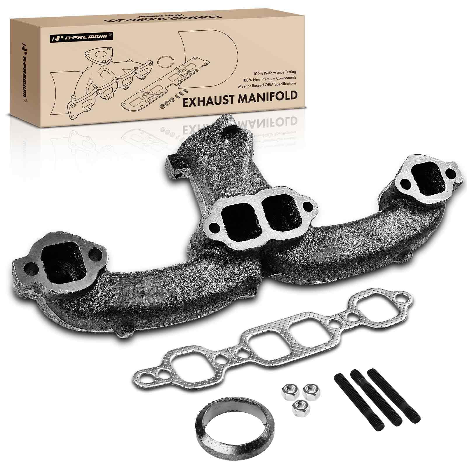 A-Premium Exhaust Manifold with Gasket Kit Compatible with Chevrolet B60 C50 C60 Corvette GMC B6000 C5000 C6000 V8 5.7L