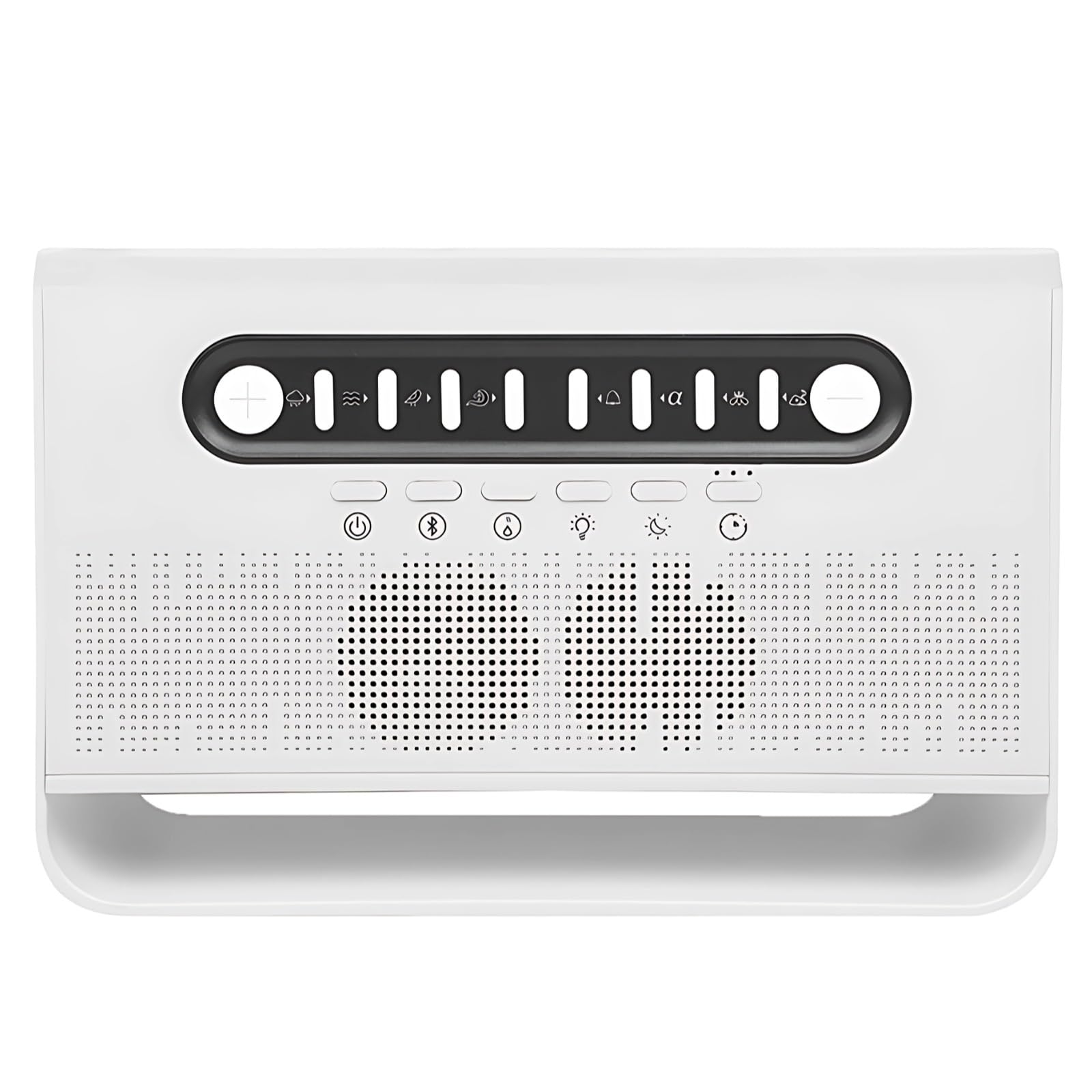 Difusor de aceite esencial con altavoz inalámbrico, llama de 7 colores y ruido blanco, humidificador de aromaterapia, 200 x 90 x 130 mm, máquina de aire de escritorio de regalo