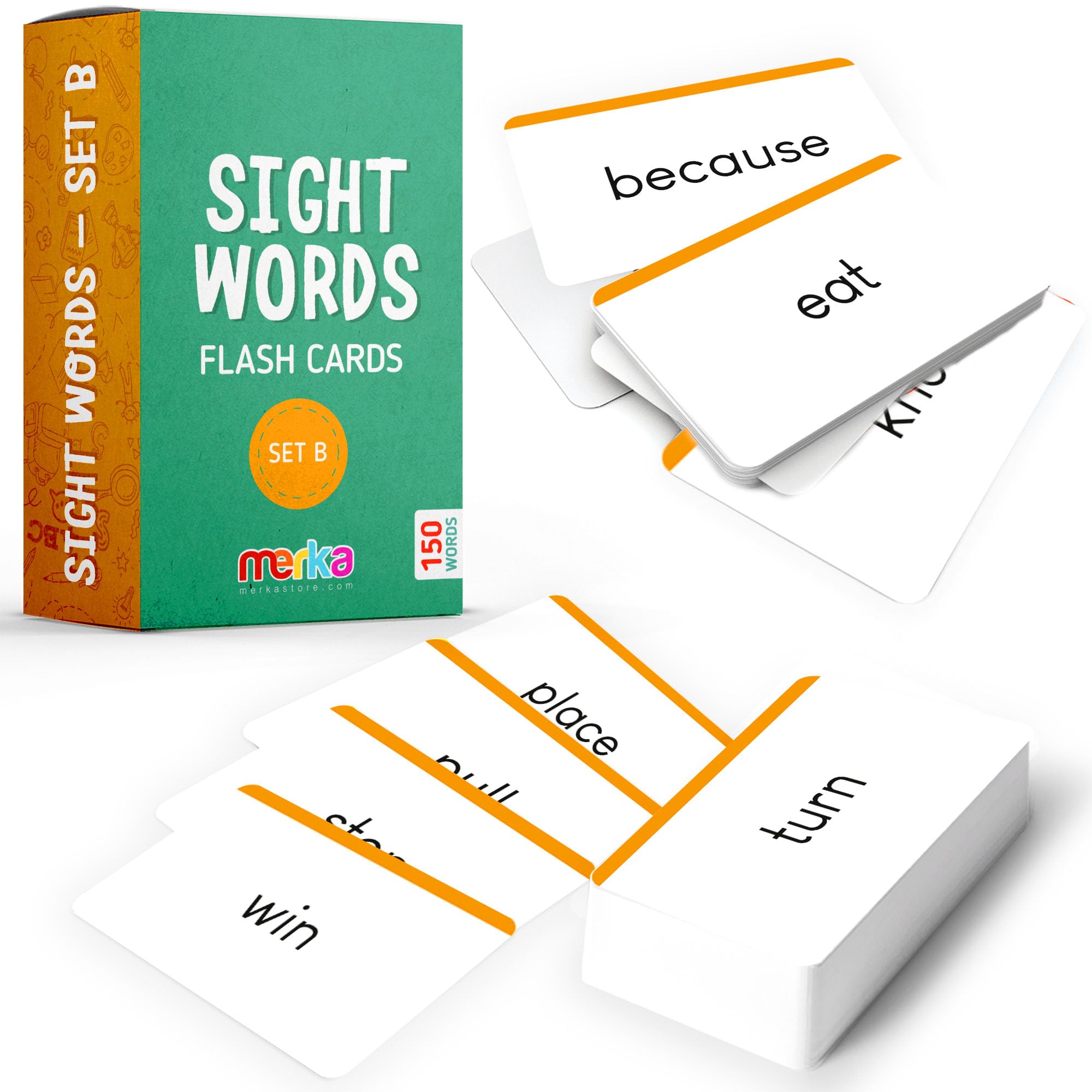 Amazon.com: merka Sight Word Flash Cards - 150 Cards, Set B - Fry