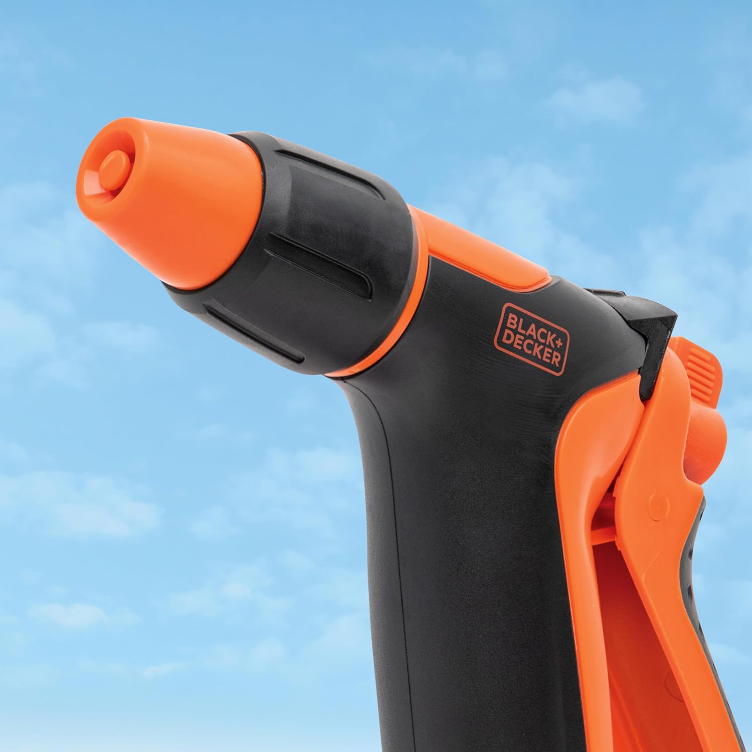 Black + Decker® Adjustable Rear Trigger Garden Hose Nozzle – Lightweight, Comfortable Grip Sprayer for Everyday Use BXWNBB57391