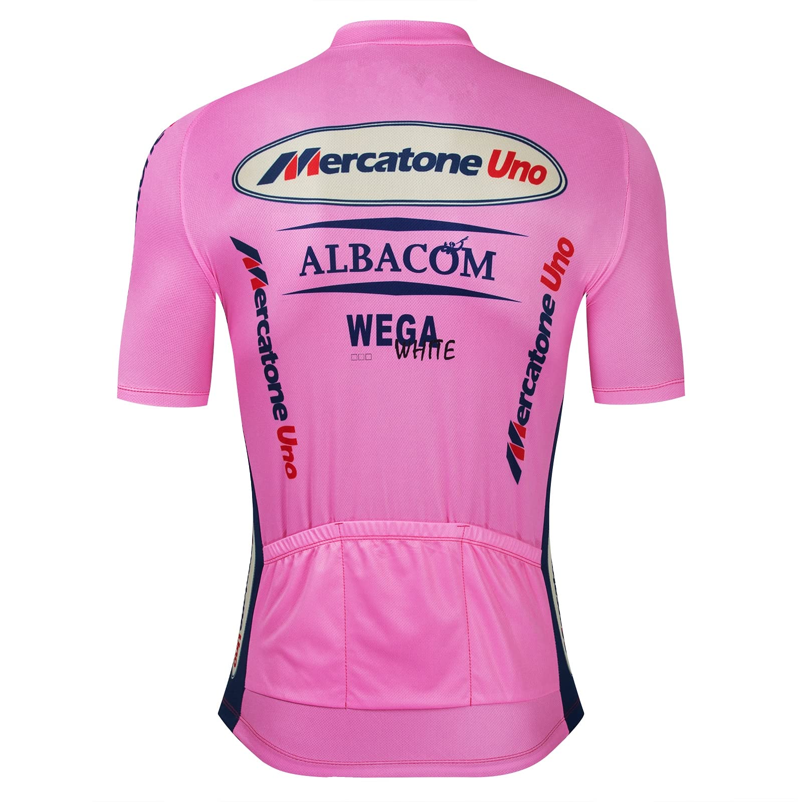 Marco Pantani Pro Team Retro Mercatone Uno Maillot Cyclisme Ensemble for Hommes, Été Manches Courtes Respirant Cycle Chemise VTT Vélo Vêtements Cuissard Kits 9D Gel Pad