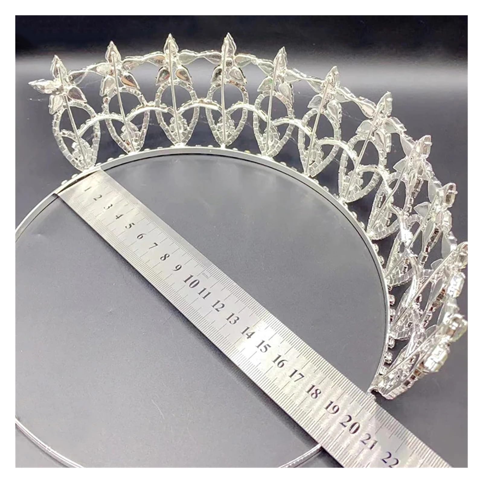 Strass Hochzeit Krone Kristall Braut Haarschmuck Frauen Tiara Barock Stirnband Braut Königin Diadem Verstellbare Kopfbedeckung Zart Bequem