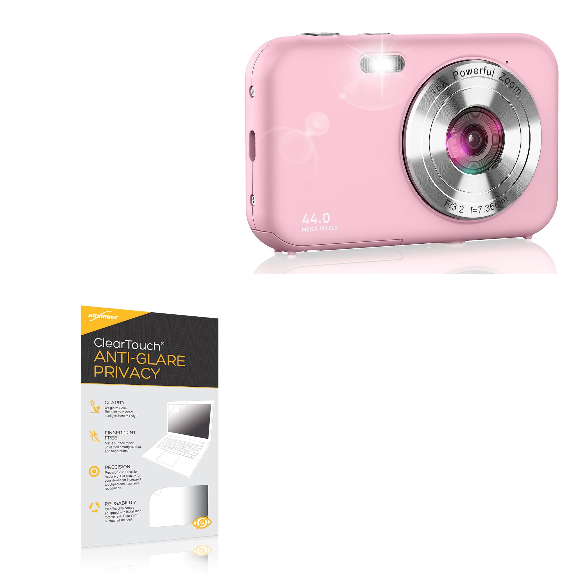 BoxWave Screen Protector Compatible With Ahlirmoy DC406 - ClearTouch Anti-Glare Privacy (2-Pack), Privacy Screen Protector Flexible Film Anti-Glare