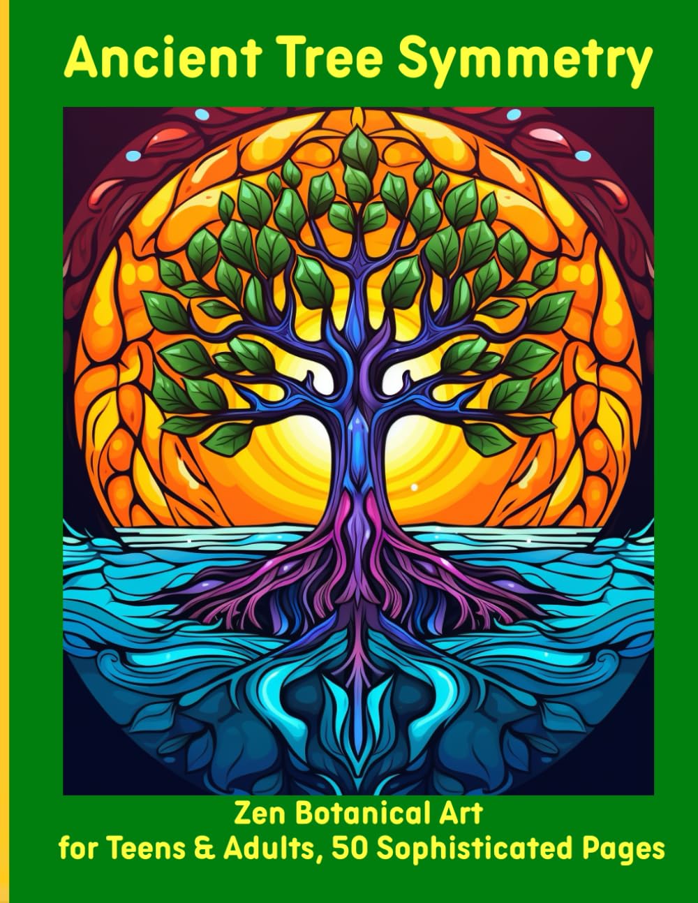 Ancient Tree Symmetry: Zen Botanical Art for Teens & Adults, 50 Sophisticated Pages