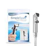 SimpleSpa Hand Held Bidet Shattaf Sprayer, Silver