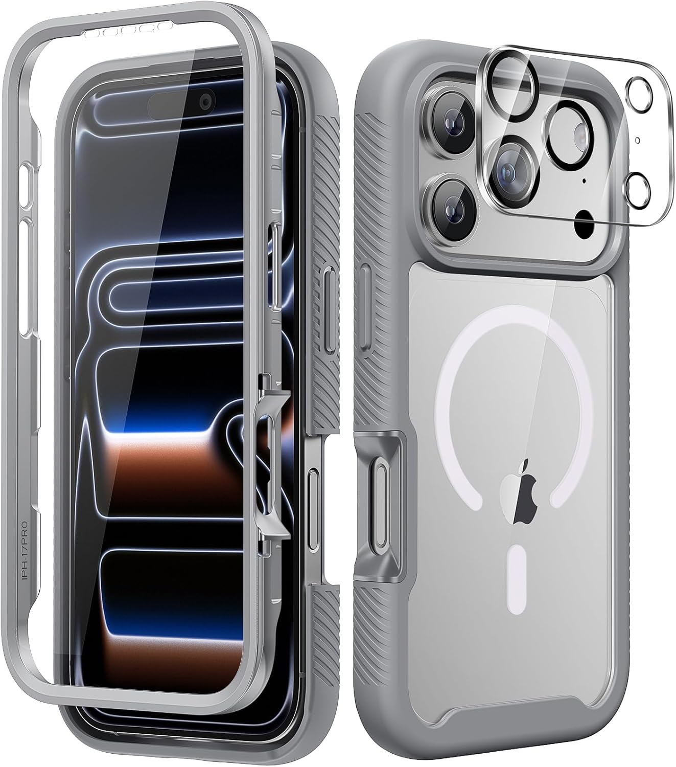 Magnetic for iPhone 17 Pro Max Case with Built-in Sensitive Screen Protector, Full-Body Dual Front& Back Protective Phone Case[Compatible with MagSafe] DropProof 17 ProMax Cover 6.9", Purple