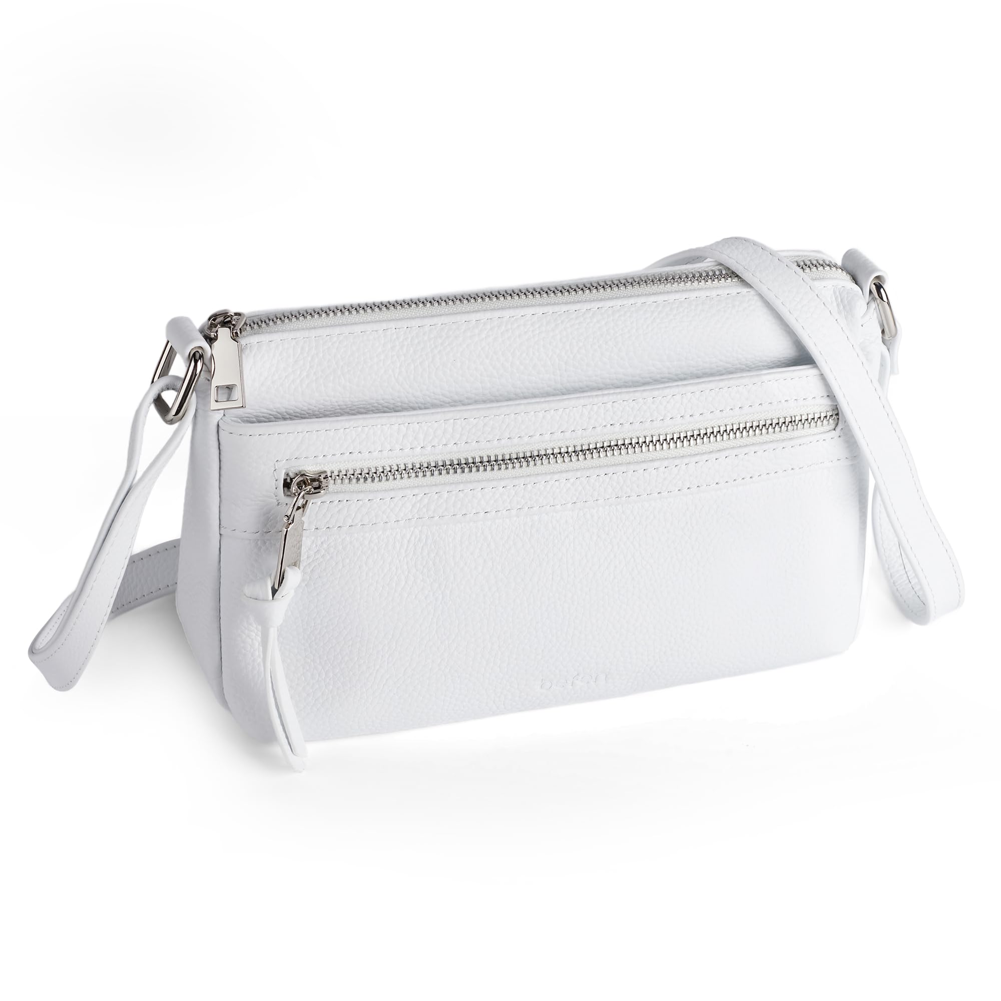 befen Echtleder Handtasche Damen Mittelgroß, Crossbody Bag Leder RFID-Blockierung Handytasche zum Umhängen, Moderne Kleine Umhängetasche Damen mit Verstellbar Schultergurt