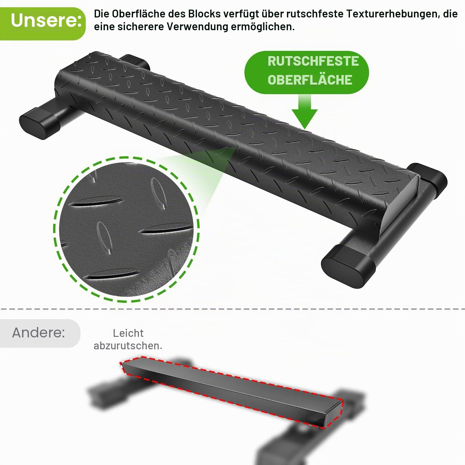 Kipika Vielseitige Wadenhebestange - Robuste Stahl-Steh-Wadenhebemaschine für das Fitnessstudio zu Hause, rutschfestes Design - Perfekt für Wadenheben, Kniebeugen, Fußdehnungen und Dip-Übungen