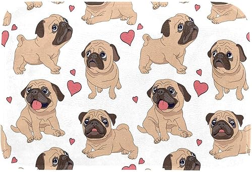 Tapete y alfombras de cocina con temática de perro y amor acolchado antifatiga tapete de cocina de 16 x 24 pulgadas antideslizante impermeable