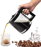 12-Cup Carafe Pot de remplacement en verre compatible avec les modèles de machine à café Hamilton 46310, 49976, 49966, 49350, 49957, 49954, 49933, 49980A, 49980Z, 49983, 49618, 46300, 49950